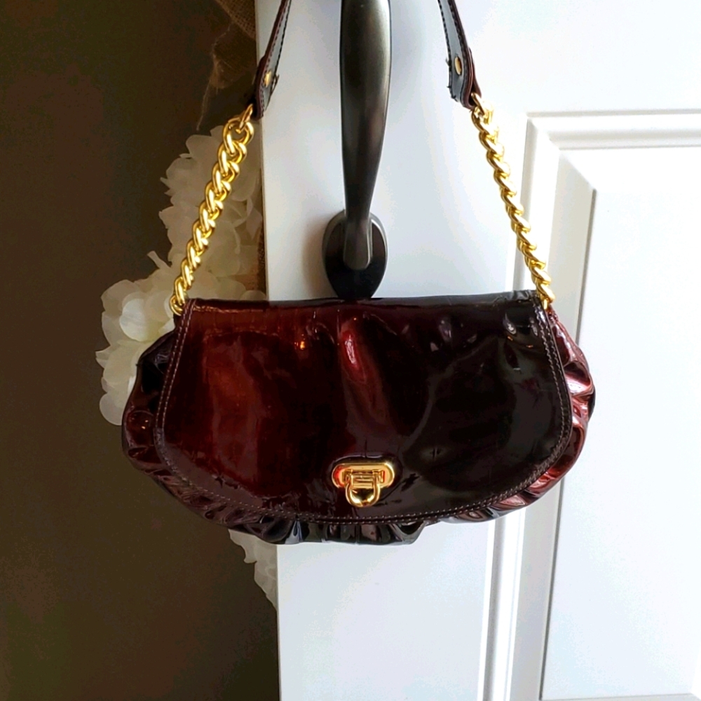 Kate Landry Brown Croc with Gold